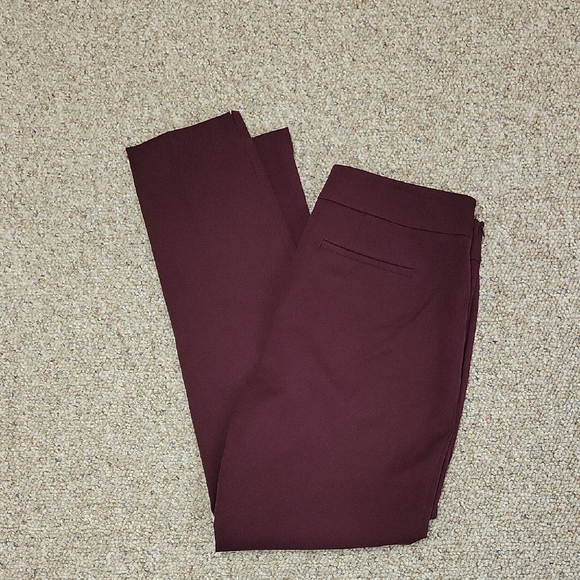 Talbots burgundy Chatham ankle pants women's sz 8 new with tags - Picture 2 of 8